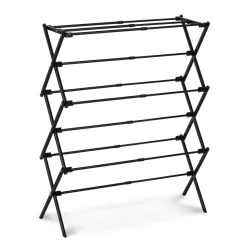 Suszarka na pranie pionowa teleskopowa Konighoffer Cortina 77.5 x 28 x 95 cm czarna