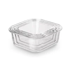 Szklane pojemniki na żywność Konighoffer Largo 350 ml 500 ml 800 ml kwadratowe
