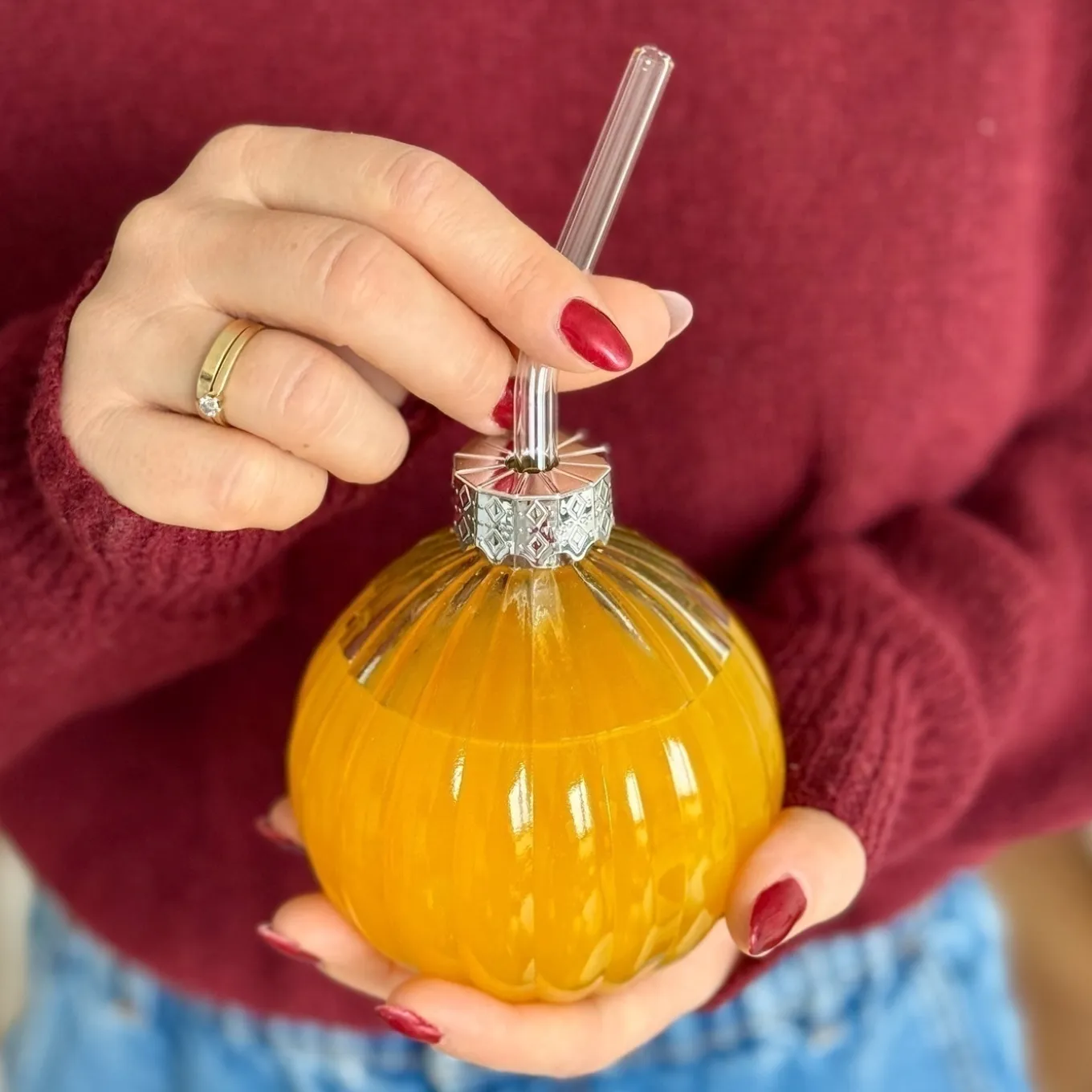 Szklanka ze słomką Tadar Bombka 400 ml