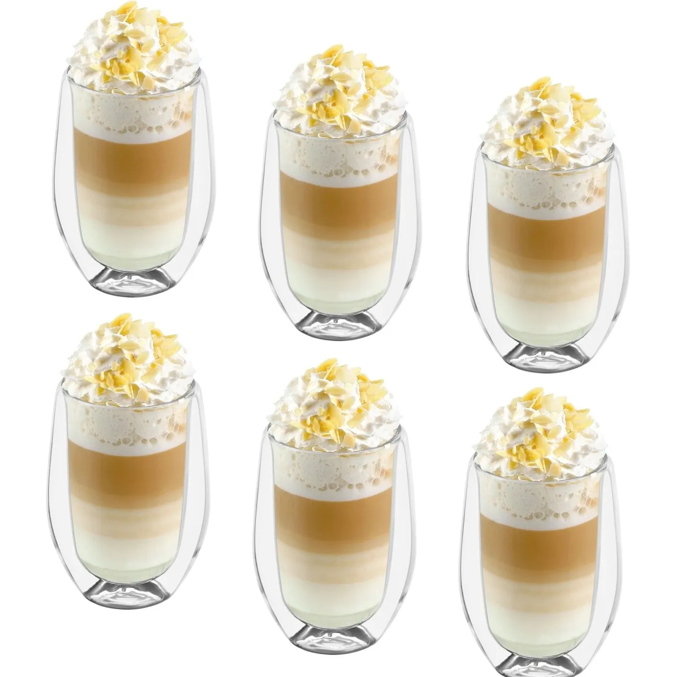 Szklanki termiczne do kawy Tadar Sublime 300 ml 6 szt. i spieniacz do mleka