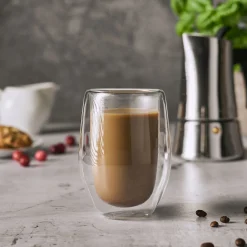 Szklanki termiczne do kawy Tadar Sublime 300 ml 6 szt. i spieniacz do mleka