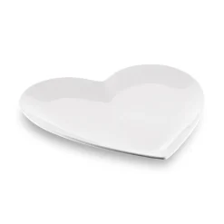 Talerz porcelanowy Tadar Serce 25 x 26 x 2 cm biały
