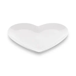 Talerz porcelanowy Tadar Serce 25 x 26 x 2 cm biały