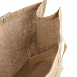 Torba na zakupy jutowa z miejscem na butelki Tadar 32 x 46 x 18 cm