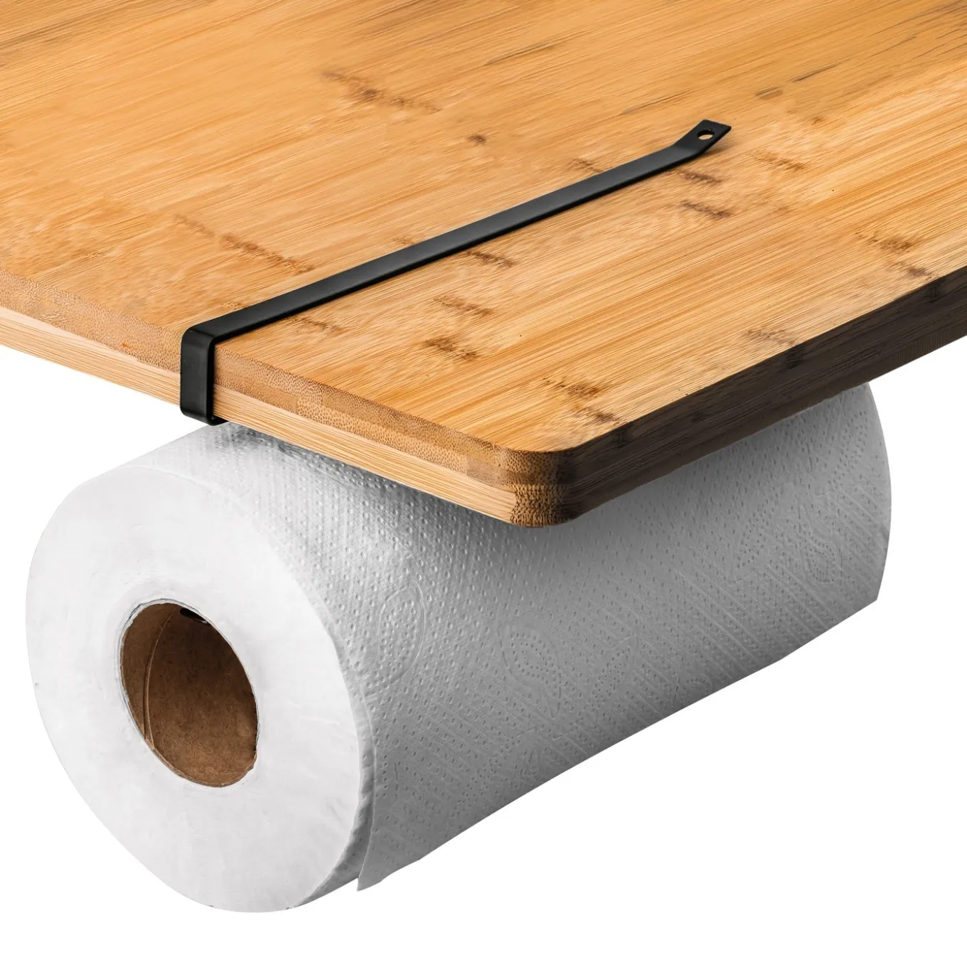 Uchwyt metalony wieszak na ręcznik papierowy Tadar Loft 26 x10 cm czarny