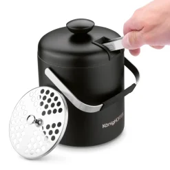 Wiaderko do lodu ze szczypcami KonigHOFFER Lugo 1,3 l czarny mat