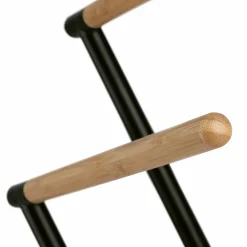 Wieszak na 2 ręczniki stojący Tadar Wood 37 x 20,5 x 79,5 cm czarny