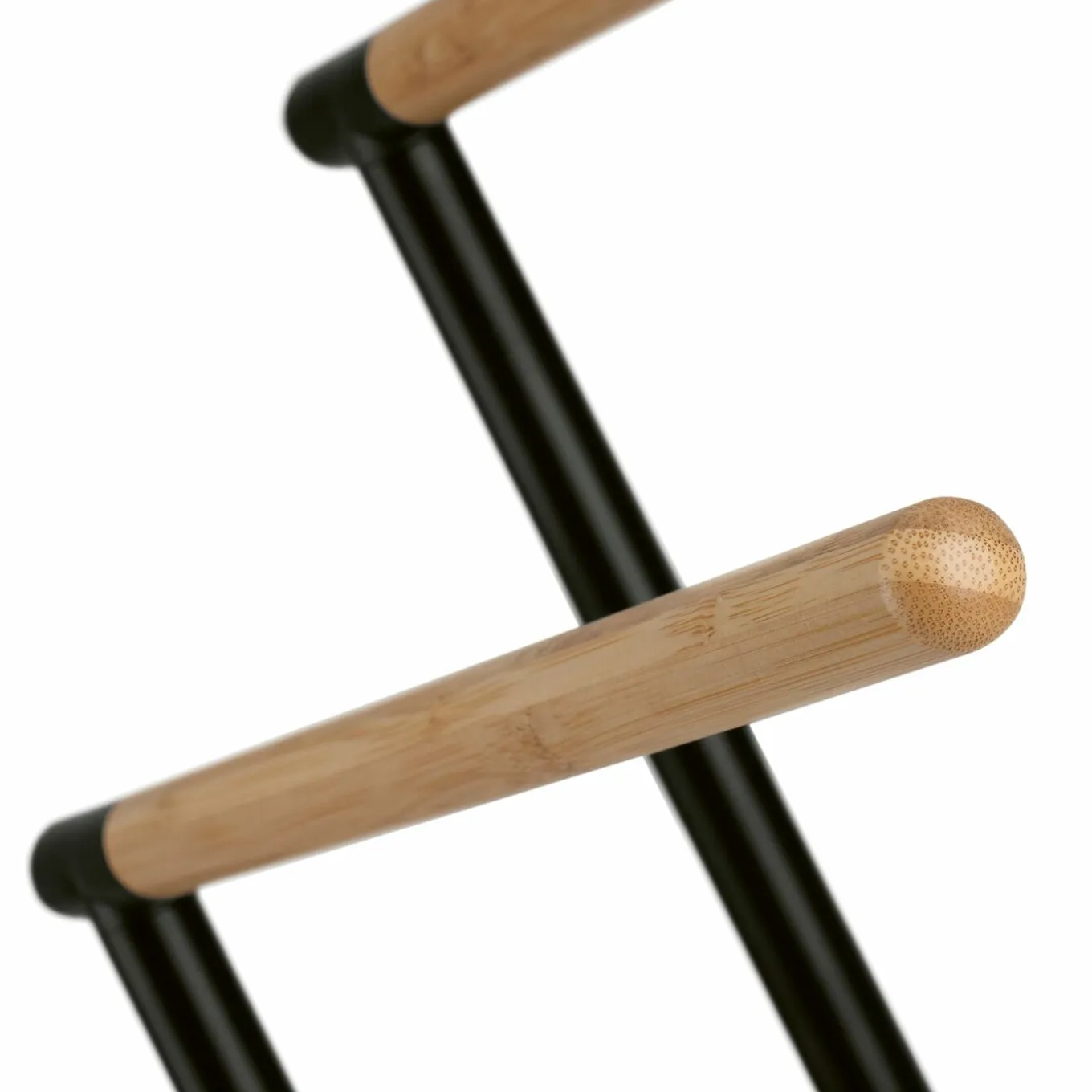 Wieszak na 2 ręczniki stojący Tadar Wood 37 x 20,5 x 79,5 cm czarny