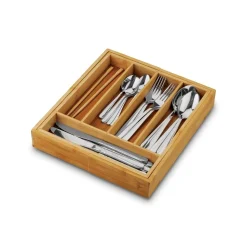 Wkład do szuflady na sztućce regulowany bambusowy Tadar 28,5-45 x 32 x 5 cm