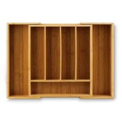 Wkład do szuflady na sztućce regulowany bambusowy Tadar 28,5-45 x 32 x 5 cm