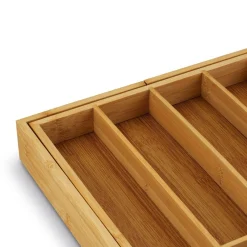 Wkład do szuflady na sztućce regulowany bambusowy Tadar 28,5-45 x 32 x 5 cm