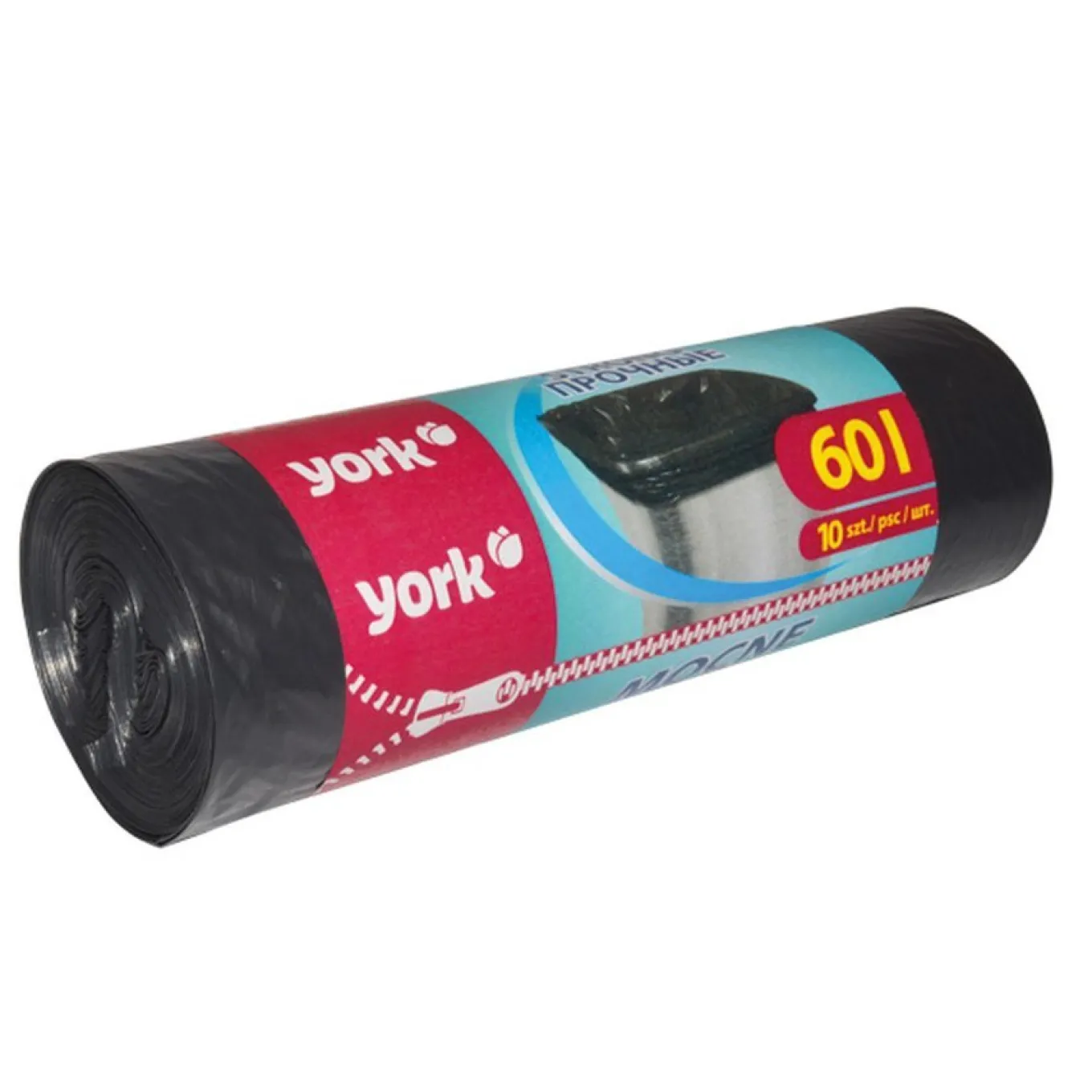 Worki na śmieci bardzo mocne York 60 l / 10 sztuk