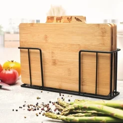Zestaw 4 desek do krojenia ze stojakiem Konighoffer Cedar 29 x 21 x 7 cm