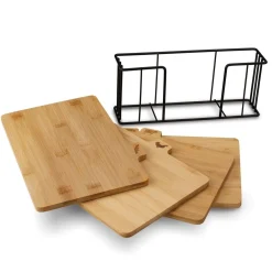 Zestaw 4 desek do krojenia ze stojakiem Konighoffer Cedar 29 x 21 x 7 cm