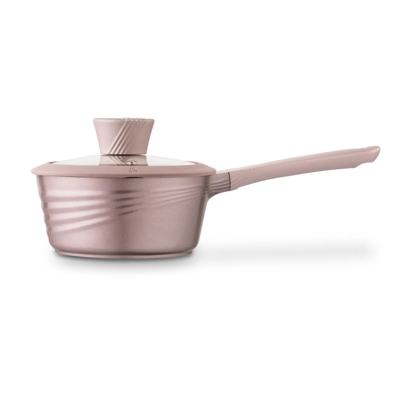Zestaw garnków ceramicznych na indukcję Starke Pro Naturale Rose Gold 10 elementów