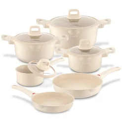Zestaw garnków indukcyjnych Konighoffer Creamy Marble 10 elementów