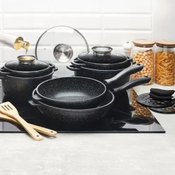 Zestaw garnków i patelni Konighoffer Pollo 10 elementów i 2 nakładki 2 podkładki