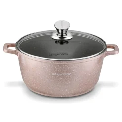 Zestaw garnków Konighoffer Pollo Rose Gold 8 elementów 2 nakładki i 2 podkładki