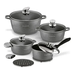Zestaw garnków Konighoffer Pollo Grey 8 elementów 2 nakładki i 2 podkładki