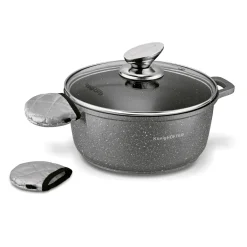 Zestaw garnków Konighoffer Pollo Grey 8 elementów 2 nakładki i 2 podkładki