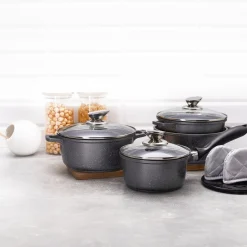 Zestaw garnków Konighoffer Pollo Grey 8 elementów 2 nakładki i 2 podkładki
