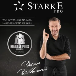 Zestaw garnków marmurowych na indukcję Starke Pro Naturale 10 elementów
