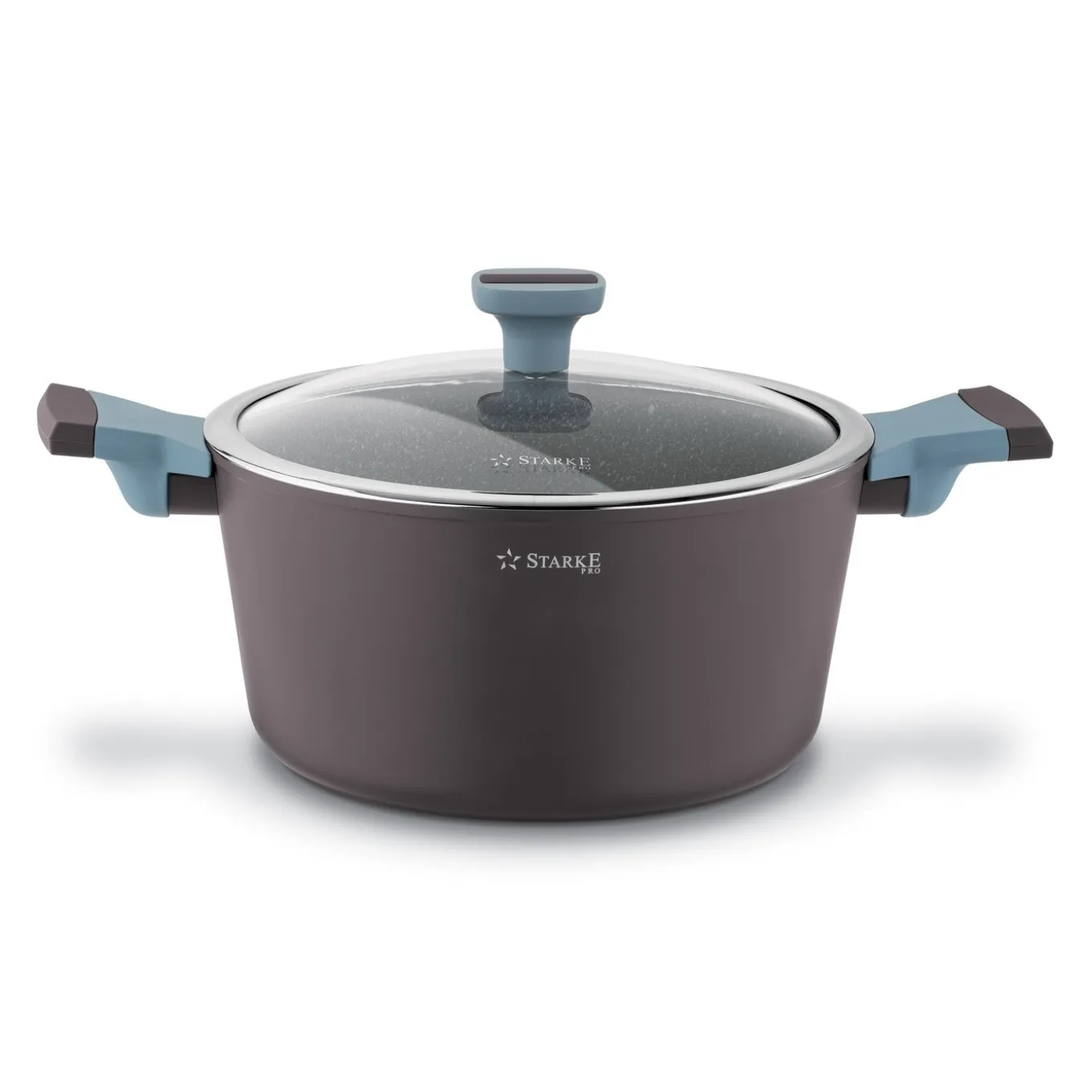 Zestaw garnków na indukcję marmurowych Starke Pro Luxury Grey II 8 elementów