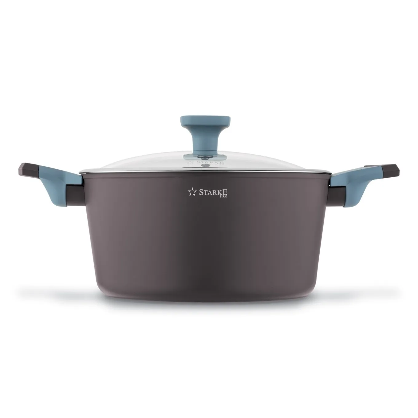 Zestaw garnków na indukcję marmurowych Starke Pro Luxury Grey II 8 elementów