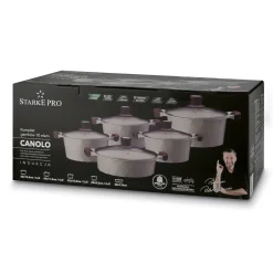 Zestaw garnków na indukcję non-stick Starke Pro Canolo 10 elementów
