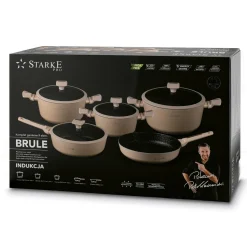 Zestaw garnków na indukcję non-stick Starke Pro Brule 9 elementów