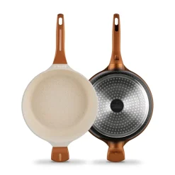 Zestaw garnków na indukcję Starke Pro Texture Copper 10 elementów