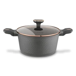 Zestaw garnków na indukcję Starke Pro Texture Grey 10 elementów