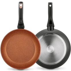 Zestaw garnków na indukcję z powłoką marmurową Starke Pro Dark Copper 10 elementów
