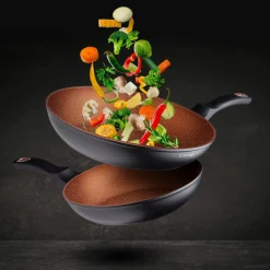 Zestaw garnków na indukcję z powłoką marmurową Starke Pro Dark Copper 10 elementów