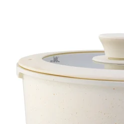 Zestaw garnków Starke Pro Compacti Cream 9 elementów odpinany uchwyt