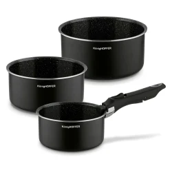 Zestaw garnków z odpinaną rączką Konighoffer Spinel Black 4 elementy bez indukcji