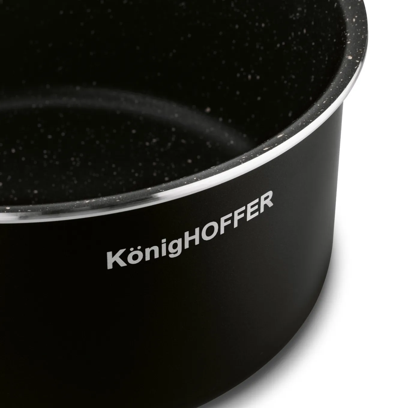 Zestaw garnków z odpinaną rączką Konighoffer Spinel Black 4 elementy indukcja