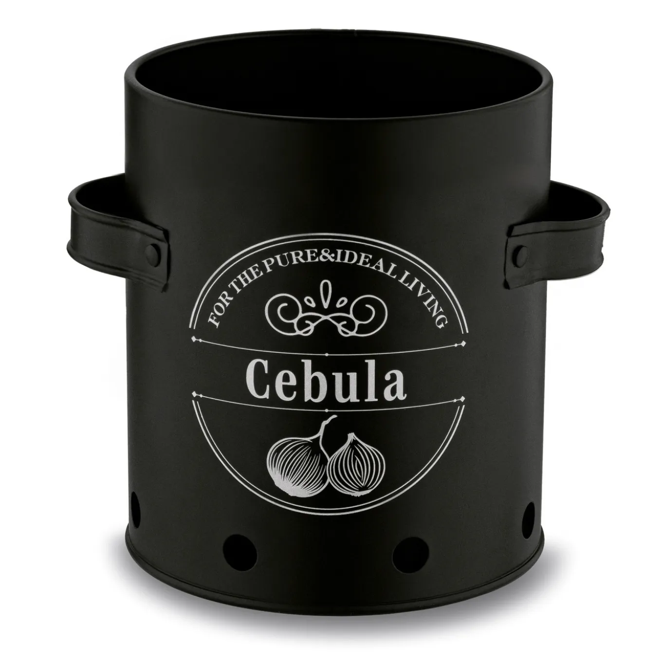 Zestaw 3 metalowych pojemników kuchennych Tadar Ziemniaki Cebula Czosnek