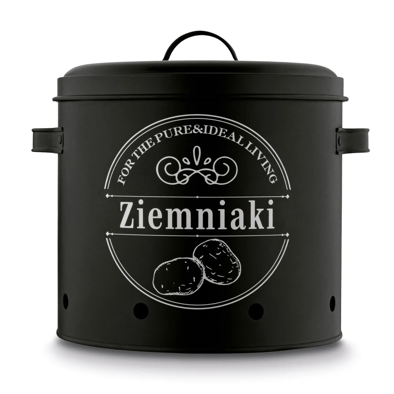 Zestaw 3 metalowych pojemników kuchennych Tadar Ziemniaki Cebula Czosnek