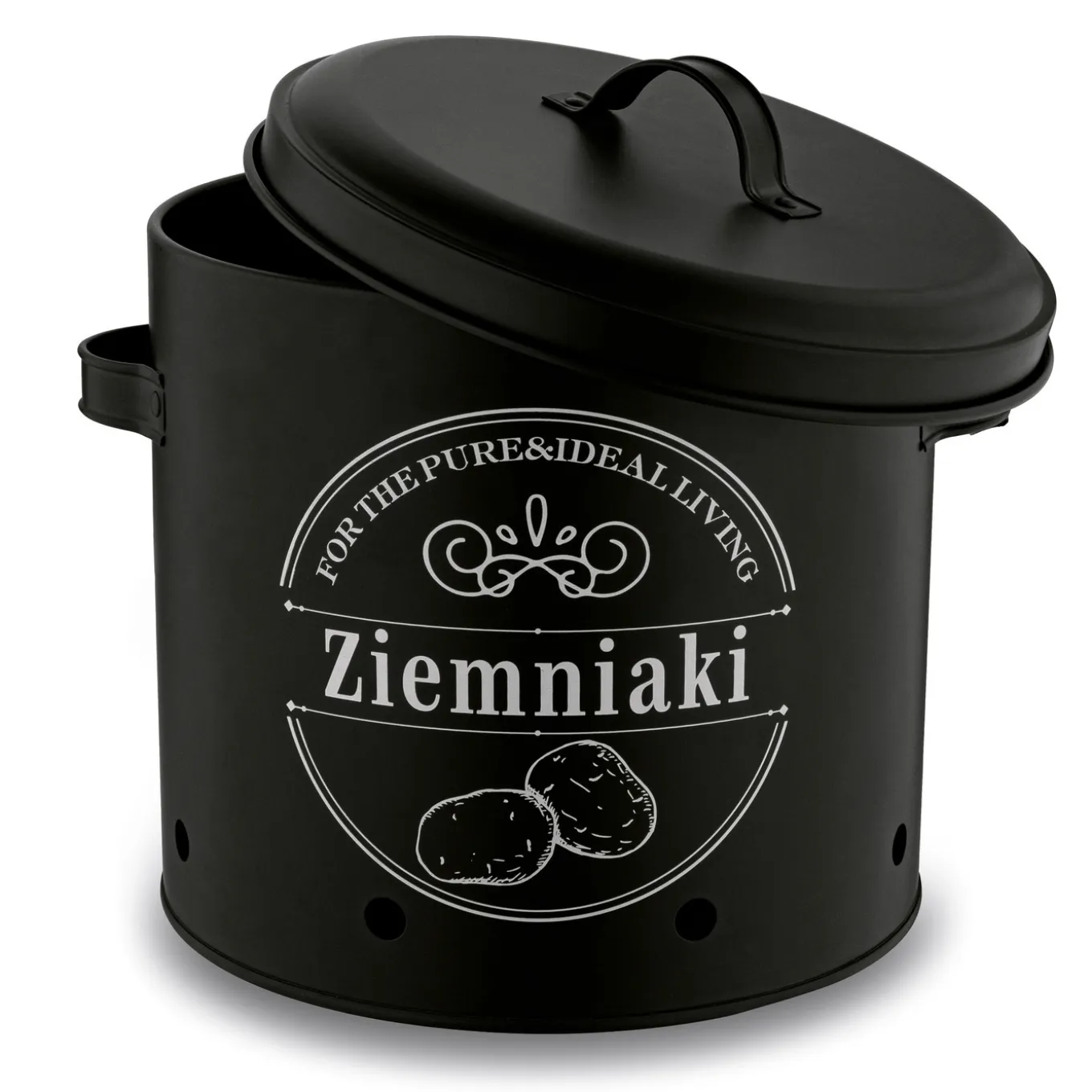 Zestaw 3 metalowych pojemników kuchennych Tadar Ziemniaki Cebula Czosnek