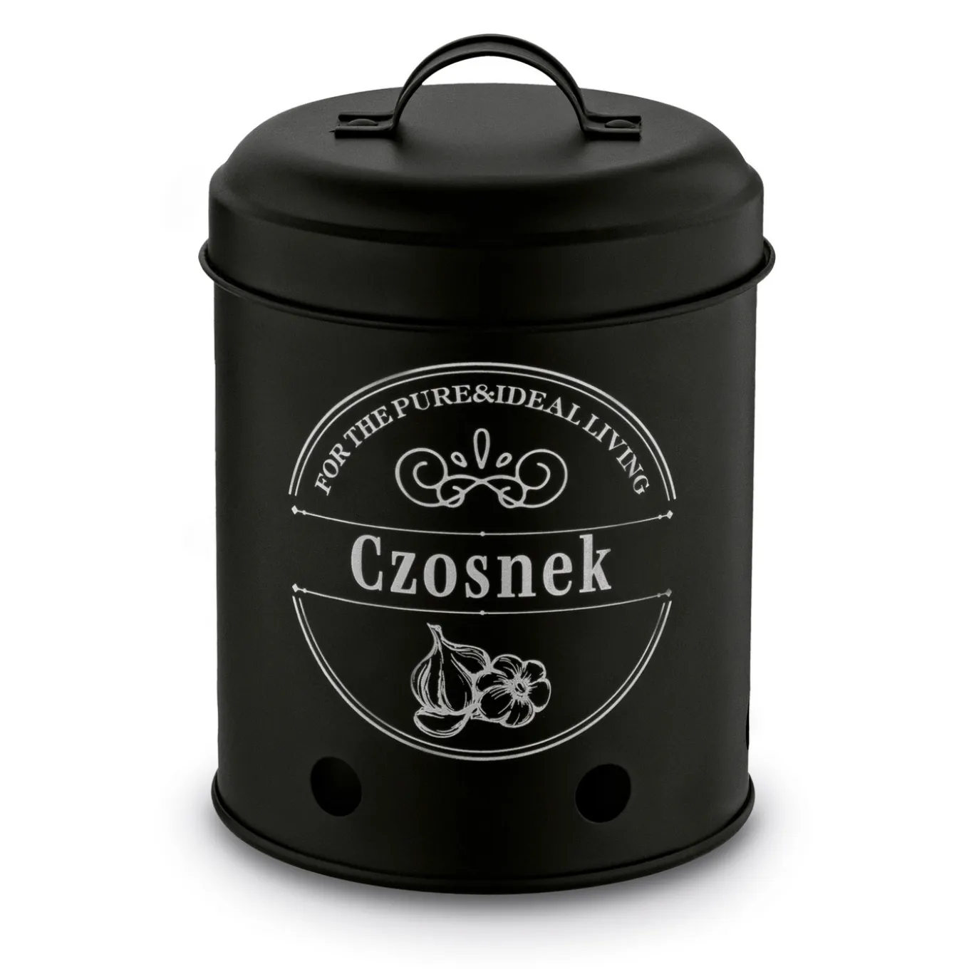 Zestaw 3 metalowych pojemników kuchennych Tadar Ziemniaki Cebula Czosnek