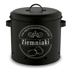 Zestaw 3 metalowych pojemników kuchennych Tadar Ziemniaki Cebula Czosnek