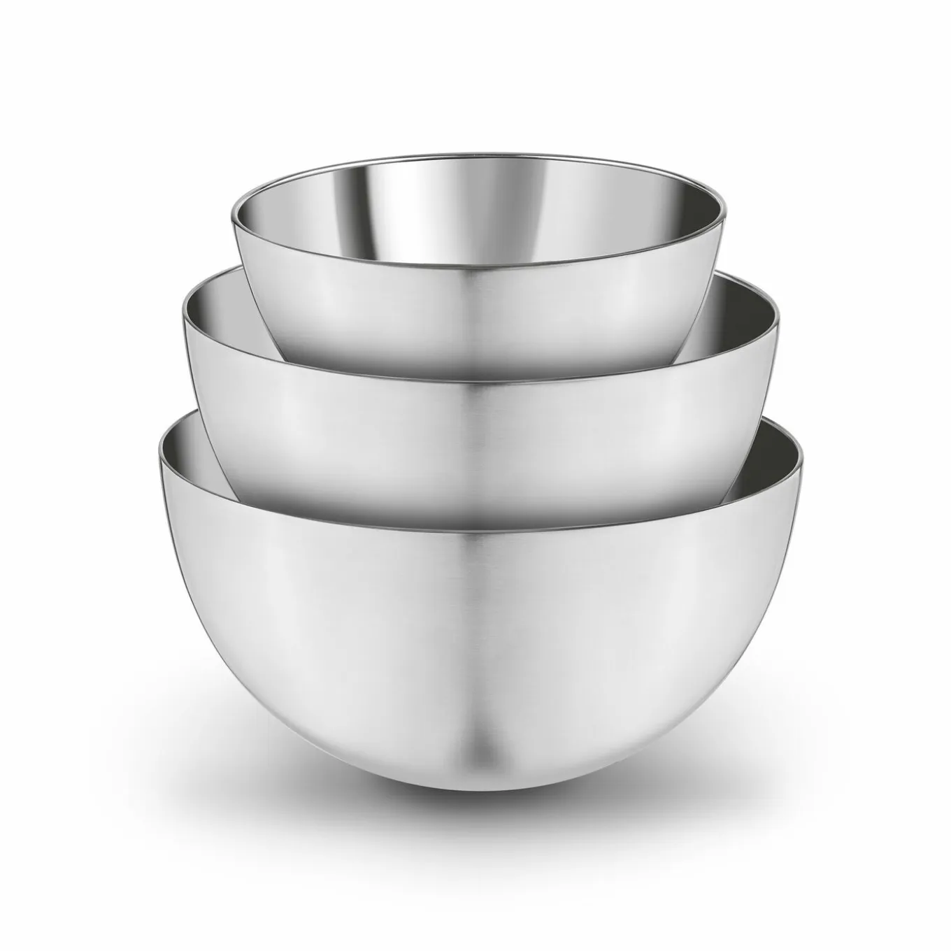 Zestaw 3 misek nierdzewnych Tadar 14,5 cm 18,5 cm 23,5 cm srebrny satyna