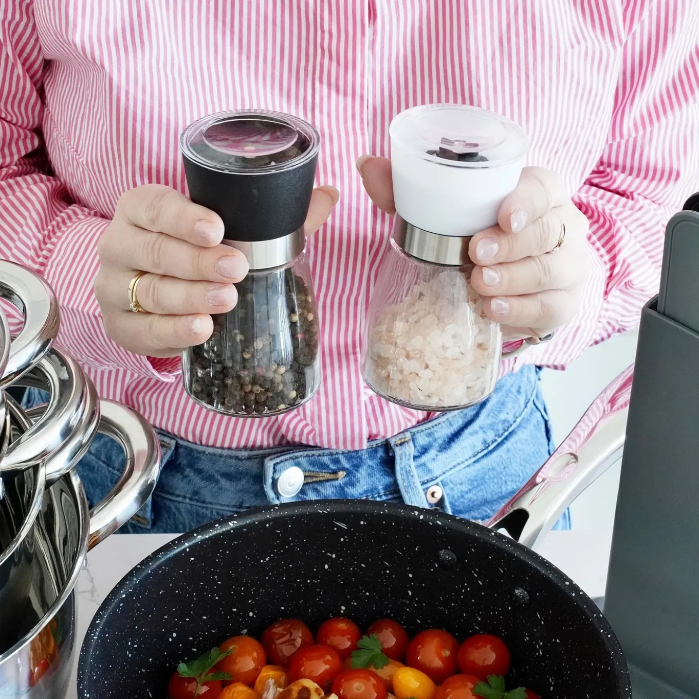 Zestaw młynków ręcznych do soli i do pieprzu Tadar 170 ml
