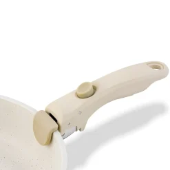 Zestaw 3 patelni Starke Pro Compacti Cream 4 elementy odpinany uchwyt