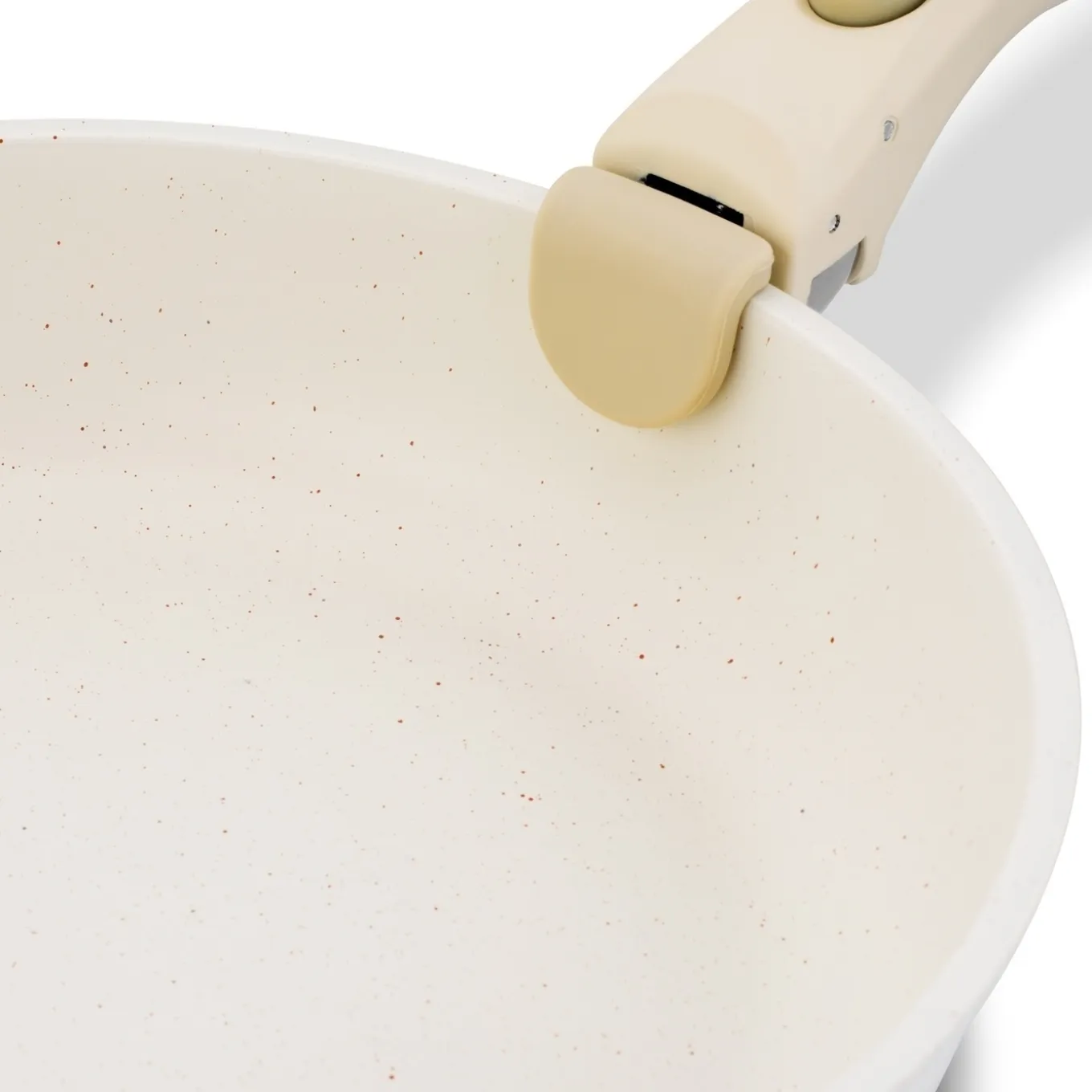 Zestaw 3 patelni Starke Pro Compacti Cream 4 elementy odpinany uchwyt