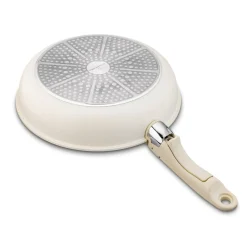 Zestaw 3 patelni Starke Pro Compacti Cream 4 elementy odpinany uchwyt