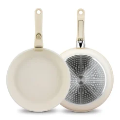 Zestaw 3 patelni Starke Pro Compacti Cream 4 elementy odpinany uchwyt