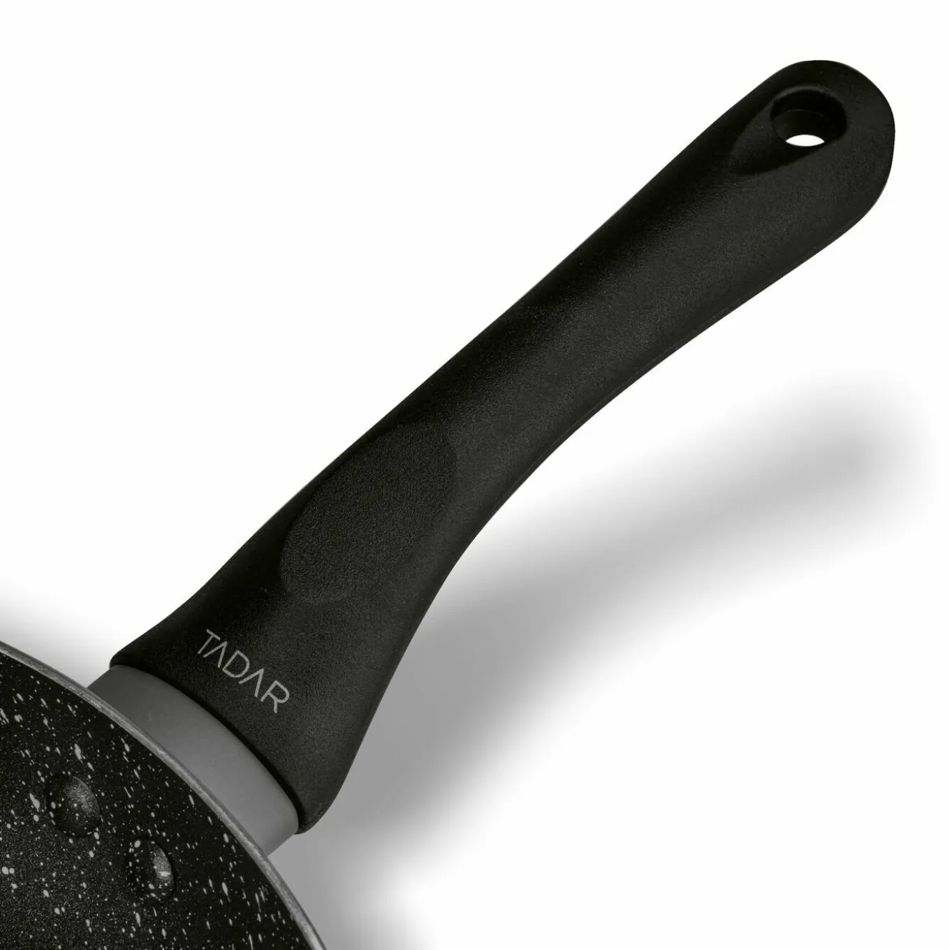 Zestaw 2 patelni z pokrywkami Tadar Amarantina Grey Marble 24 cm 28 cm i miarki