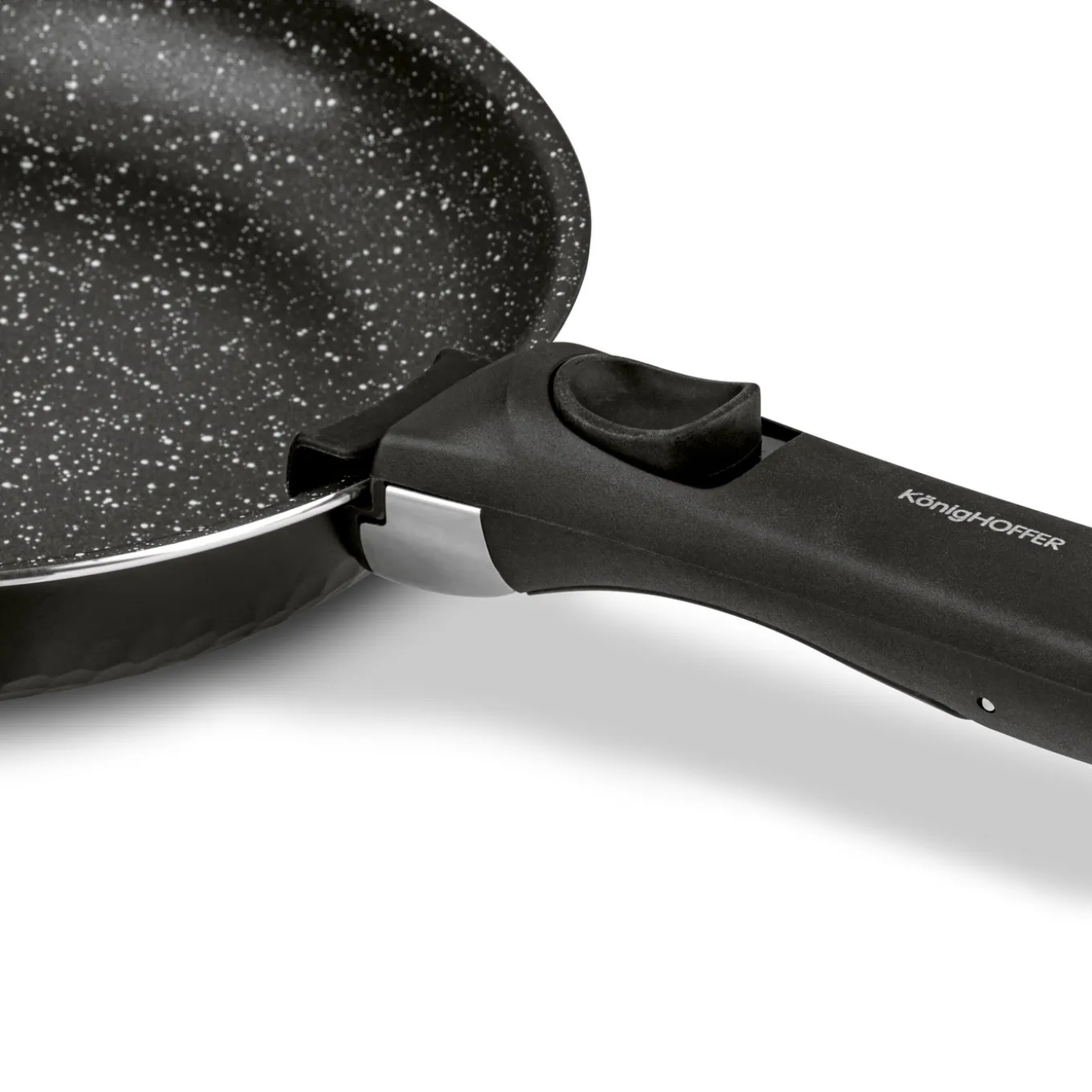 Zestaw 3 patelni z powłoką marmurową i odpinaną rączką Konighoffer Handy 20 cm 24 cm 28 cm